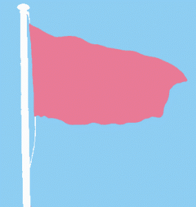 pink and light blue flag